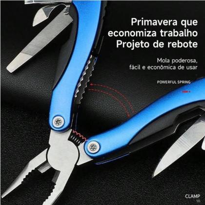 Imagem de Alicate Mini Canivete Suíço Multiuso Aço Inox Militar Tático