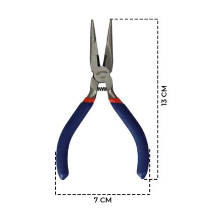 Imagem de Alicate Miniatura Bico Meia Cana Corte Diagonal Com Mola