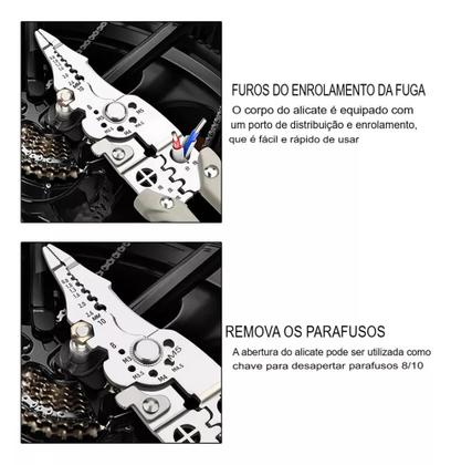 Imagem de Alicate Multiuso Função 22 Em 1 Cortador Descascador Prensar