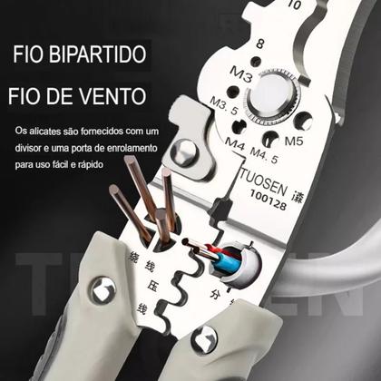 Imagem de Alicate Multiuso Função 22 Em 1 Cortador Descascador Prensar