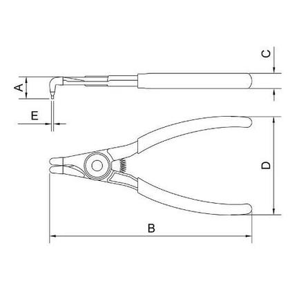 Imagem de Alicate Para Aneis 9 Tramontina 44011109