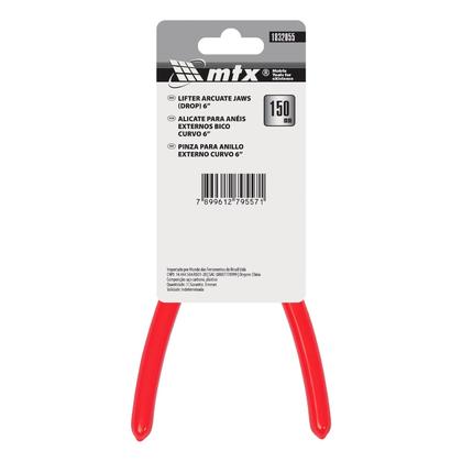 Imagem de Alicate para aneis externos bico curvo 6pol.-150mm 1pc mtx