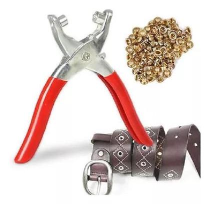 Imagem de Alicate Para Aplicar/Colocar Ilhos Manual + 100 Ilhoses 4Mm