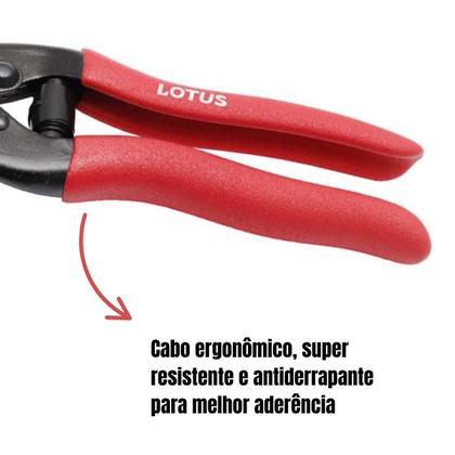 Imagem de Alicate Para Cortar Cabo De Aço Arame 7,5" Resistente a Ferrugem Lotus Plus