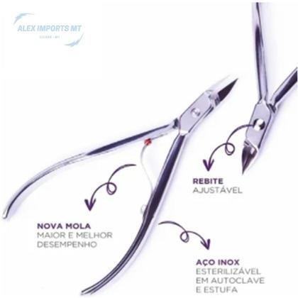 Imagem de Alicate para Manicure Cuticula Mundial 777 Profissional Inox