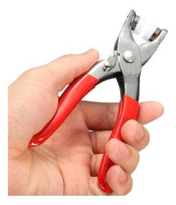 Imagem de Alicate Pregar Aplicar Botão Metal 35 Body Roupa Bebê Tictac