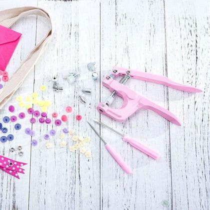 Imagem de Alicate Pressão 3em1 Prega Botão Plástico Tictac Metal Ilhós