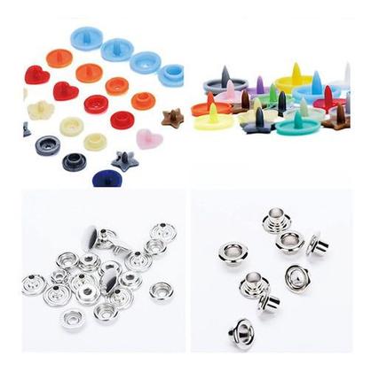 Imagem de Alicate Pressão 3em1 Prega Botão Plástico Tictac Metal Ilhós