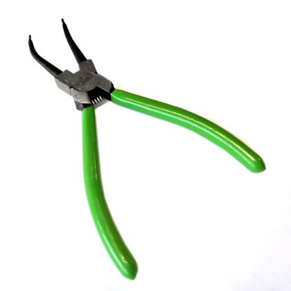 Imagem de Alicate Tirar Abrir Aneis 7 Saca Anel Elastico Curvo Interno