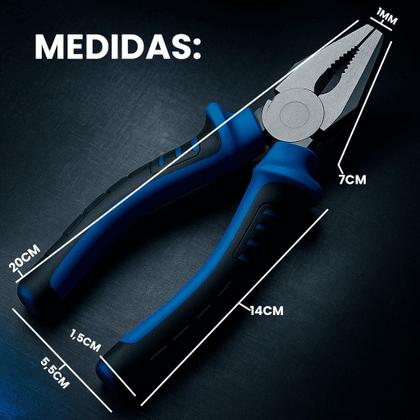 Imagem de Alicate Universal 8” em Aço Cromo Vanádio para Corte de Fios e Instalações Elétricas