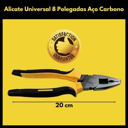 Imagem de Alicate Universal 8 Pol Cabo Emborrachado Aço Forte Carbono