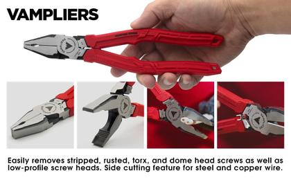 Imagem de Alicate Vampliers Linemans de corte lateral de 9 polegadas com crimpador