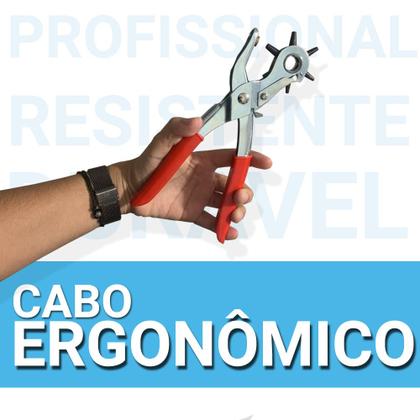 Imagem de Alicate Vazador Furador Com 6 Bicos 9Pol. Para Chinelo/couro