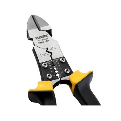 Imagem de Alicate vonder corte diagonal 8" isolado multifunção 1000v 203mm