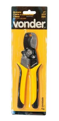 Imagem de Alicate Vonder Desencapar Fio Cortar Cabo Eletrico Até 16mm