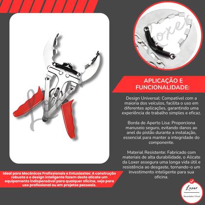 Imagem de Alicates Para Anéis De Pistão De 40mm Até 160mm - Loxer