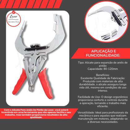 Imagem de Alicates Para Anéis De Pistão De 40mm Até 160mm - Loxer