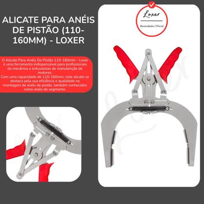 Imagem de Alicates Para Anéis De Pistão De 40mm Até 160mm - Loxer