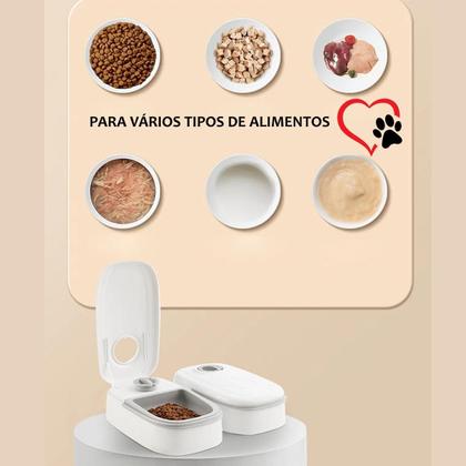 Imagem de Alimentador Automático Pet Cães Gatos Comedouro Programável