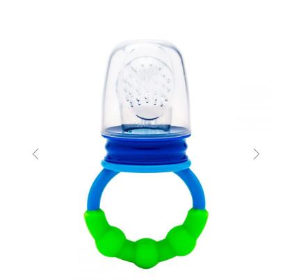 Imagem de Alimentador de Silicone com Tampa Protetora e Alça com bolinhas macias 6+ meses