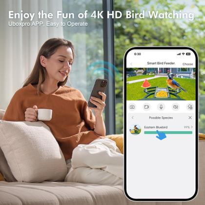 Imagem de Alimentador Inteligente para Pájaros Nuctove con Cámara Solar 4K HD