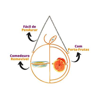 Imagem de Alimentador Livre Birds Wire Fruit Lc137 - Laranja