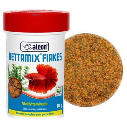 Imagem de Alimento completo Ração em Flocos para Peixe Betta Bettamix Flakes Alcon 10g
