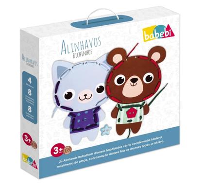 Imagem de Alinhavo dos Bichinhos Babebi Brinquedo Infantil Pedagogico