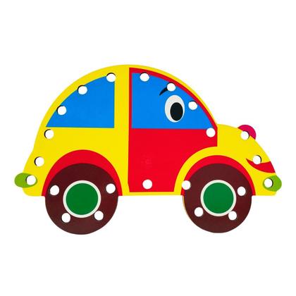 Imagem de Alinhavo Infantil Coordenação Motora Brinquedo Educativo - Maninho Alinhavos: Alinhavo Gato