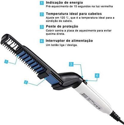 Imagem de Alisador e Modelador de Barba Chapinha para Barba - Bivolt -BARBA