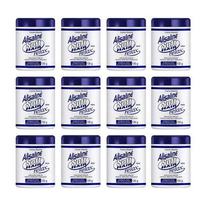 Imagem de Alisante Alisaline 130G Branco Soft Hair - Kit Com 12Un