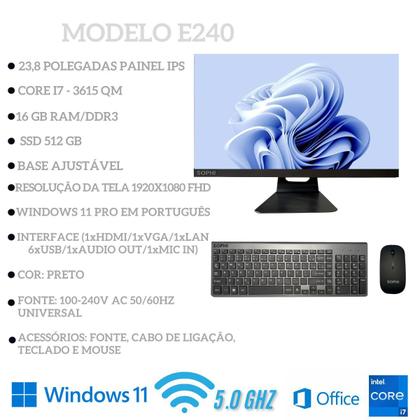 Core i7 SSD512GB Wi-Fiカード付 フルセットPC Computador All in One Intel Core I7 Ssd 512gb 8Gb Ram Tela 23,8