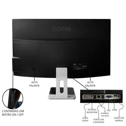 Imagem de All In One Computador Intel Core I7 Ssd512gb 16gbram tela 23,8 pol Full HD Completo Pc wifi teclado mouse sem fio Webcam 5.0mp Windows 11