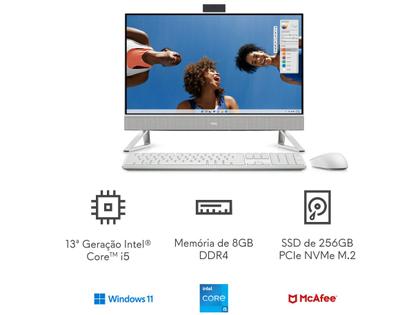 Imagem de All in One Dell Inspiron 24 AIO-i1301-A10 Intel Core i5 8 GB RAM 512GB SSD IPS 23,8" Full HD Windows 11