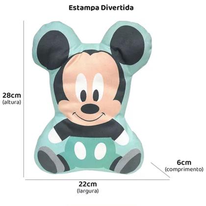 Imagem de Almofada 2d Recém Nascido Bebe Infantil Macio Mickey Disney Azul Baby Go - 03721