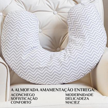 Imagem de Almofada Amamentação 100% Algodão Safari Estampada Conforto