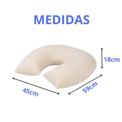 Imagem de Almofada Amamentação Impermeável Fibra Siliconada Antialérgica Com Zíper 59x45cm