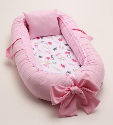 Imagem de Almofada Amamentação + Ninho Redutor Berço Menina + Trocador Cômoda