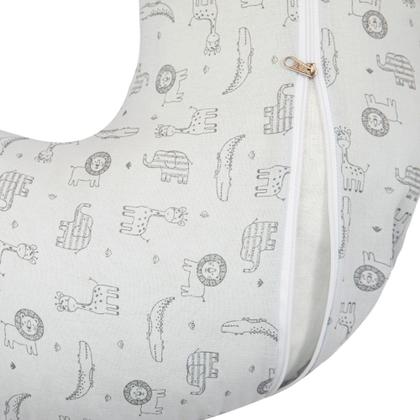 Imagem de Almofada Amamentação Papi com Zíper Selva Neutro