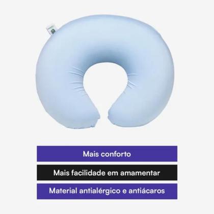 Imagem de Almofada Amamentação Travesseiro Nasa Para Amamentar Envio Rápido - Azul bebê