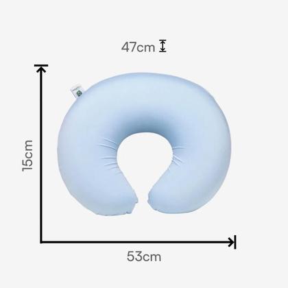 Imagem de Almofada Amamentação Travesseiro Nasa Para Amamentar Envio Rápido - Azul bebê