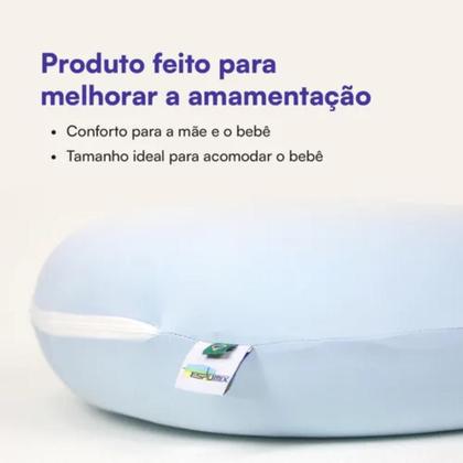 Imagem de Almofada Amamentação Travesseiro Nasa Para Amamentar Envio Rápido - Azul bebê
