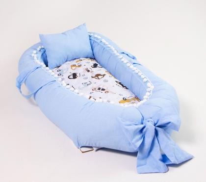 Imagem de Almofada Amamentar Com Ninho Redutor Berço e Trocador Menino Cômoda