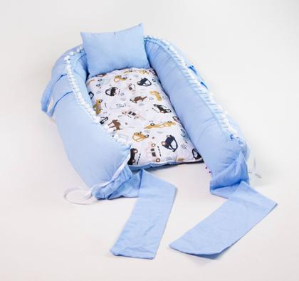 Imagem de Almofada Amamentar Com Ninho Redutor Berço e Trocador Menino Cômoda