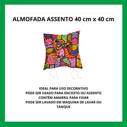 Imagem de Almofada assento futon 40x40 cm estampada