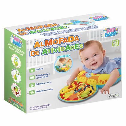 Imagem de Almofada Baby Infantil Interativa Macia Lavável Com Brinquedos Educativos Para Descansar