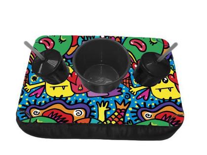 Imagem de Almofada Bandeja Pipoca c/ Balde e 2 Copos Estampas Criativas Personalizada