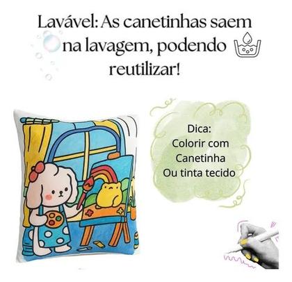 Imagem de Almofada Bob Good Colorir 35x35cm Em Poliéster Caio Felipe