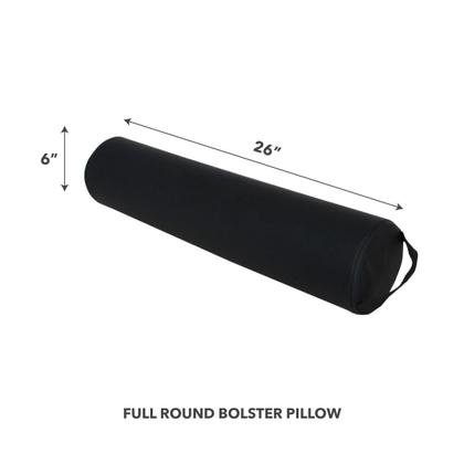 Imagem de Almofada Bolster ForPro Full Round Black para massagem e ioga