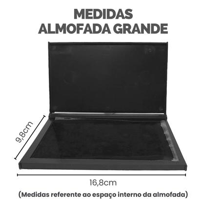Imagem de Almofada Carimbeira Grande Com 2 Tintas Preta 40ml